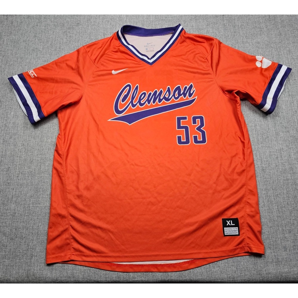 Clemson Tigers Baseball Jersey Mens XL Nike Practice Team‎ Issue Authentic #53
